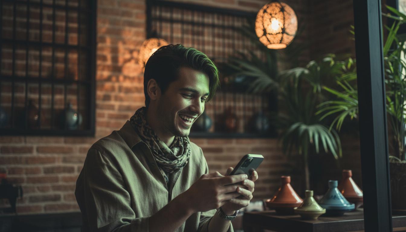 Client qui réserve sur WhatsApp avec le chatbot Wasel